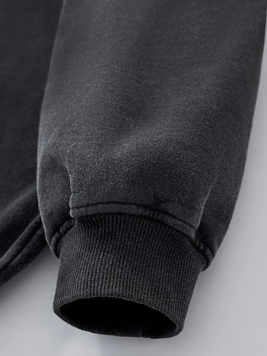 HEARTS HOODIE - VINTAGE BLACK