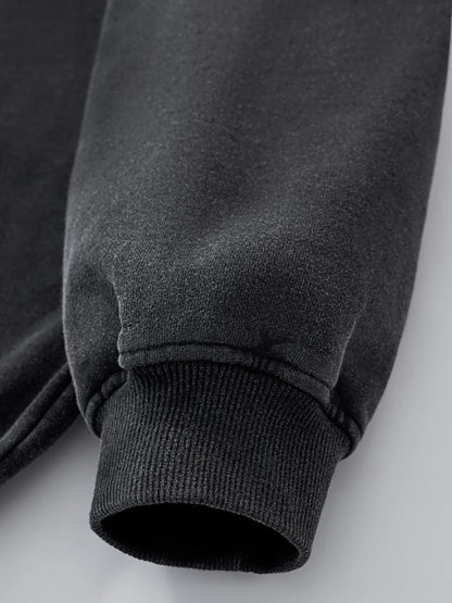 HEARTS HOODIE - VINTAGE BLACK