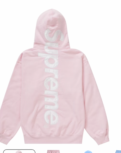 Satin Applique Hoodie & Sweat