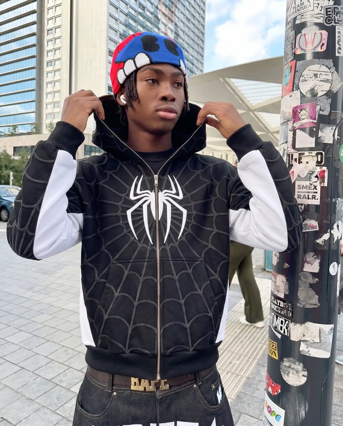 Web Crawler Pruff Print Full Zip Up Hoodie