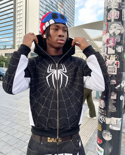 Web Crawler Pruff Print Full Zip Up Hoodie