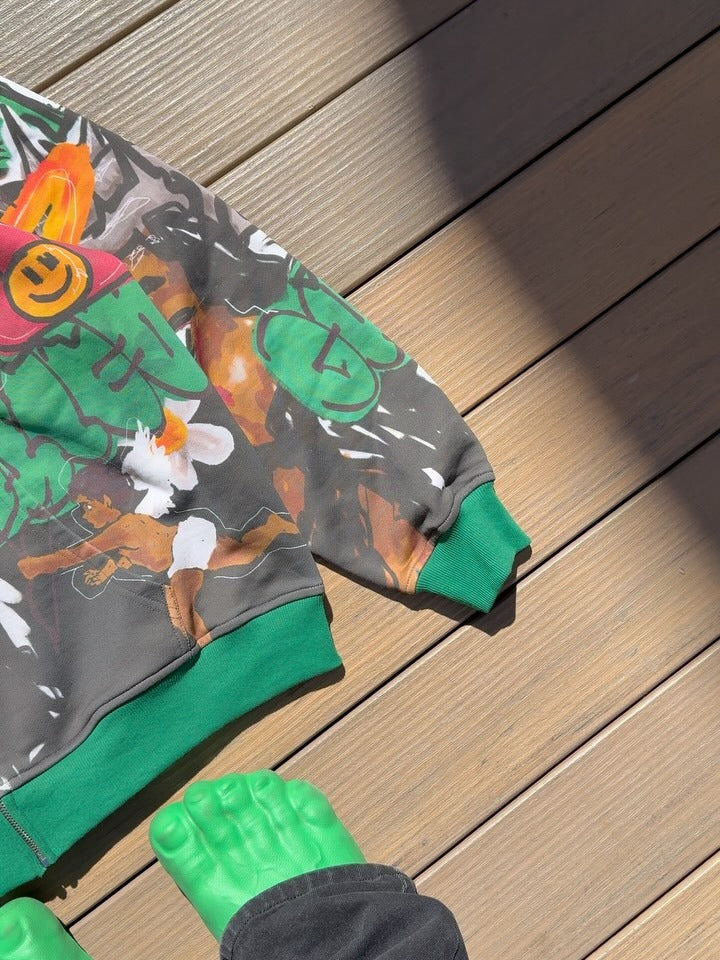 Graffiti Zip-Up Hoodie