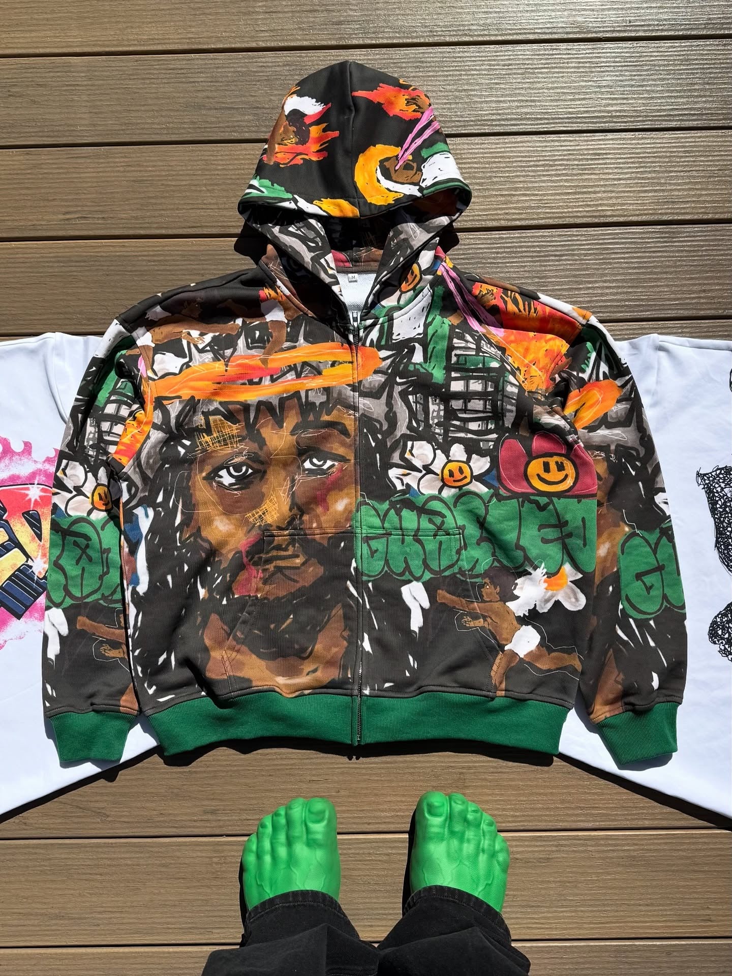 Graffiti Zip-Up Hoodie