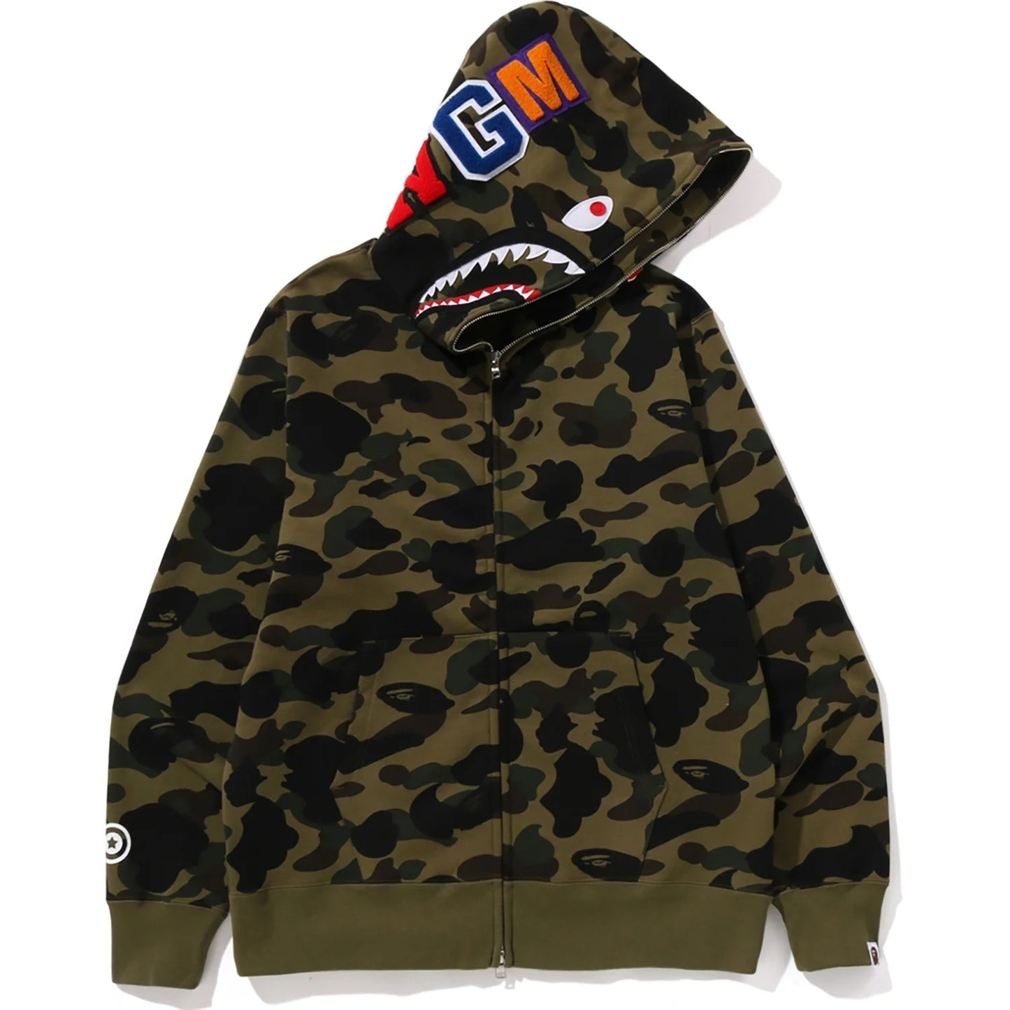 CAMO SHARK FULL ZIP HOODIE