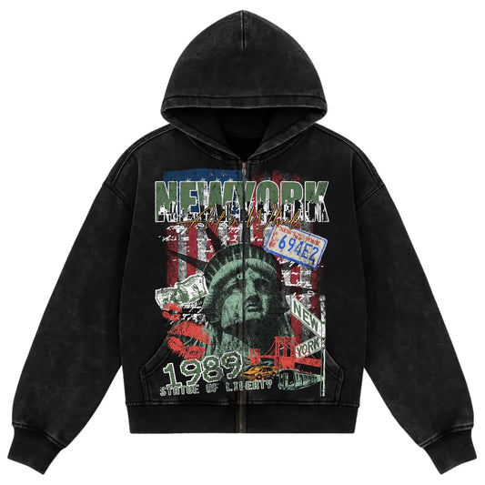 Vintage NEW YORK Zip Hoodie