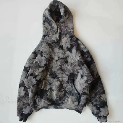 Maple Leaf Graphic Pullover Hoodie